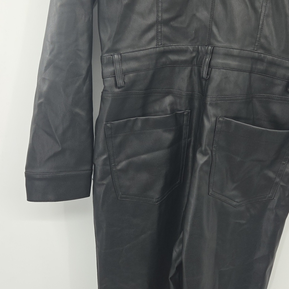 Black Faux Leather Jumpsuit NWT - Picture 12 of 16